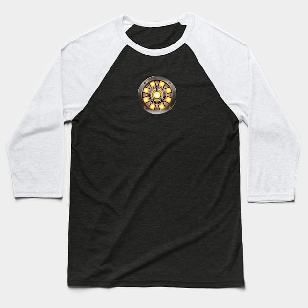 Retro Steam Punk Arc Reactor Baseball T-Shirt by Petrol_Blue